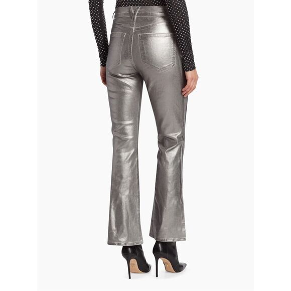 Veronica Beard Carson Metallic Ankle Flared Jeans Size 29 $348 - Picture 4 of 12